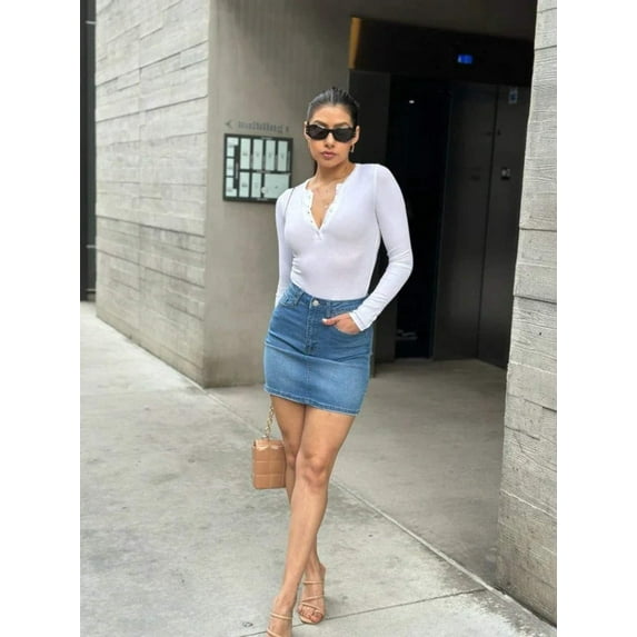 Summer Hot Girl High Waisted Denim Mini Skirt