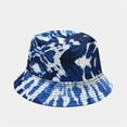 thumbnail image 1 of Summer Hot Sales Under $5 Blue Bucket Hats for Women GIJNRIUIUA Male's and Female's Casual Fisherman's Hat 3D Printed Pattern Tie Dye Double Basin Hat Outdoor Visor Visor Hats, 1 of 3