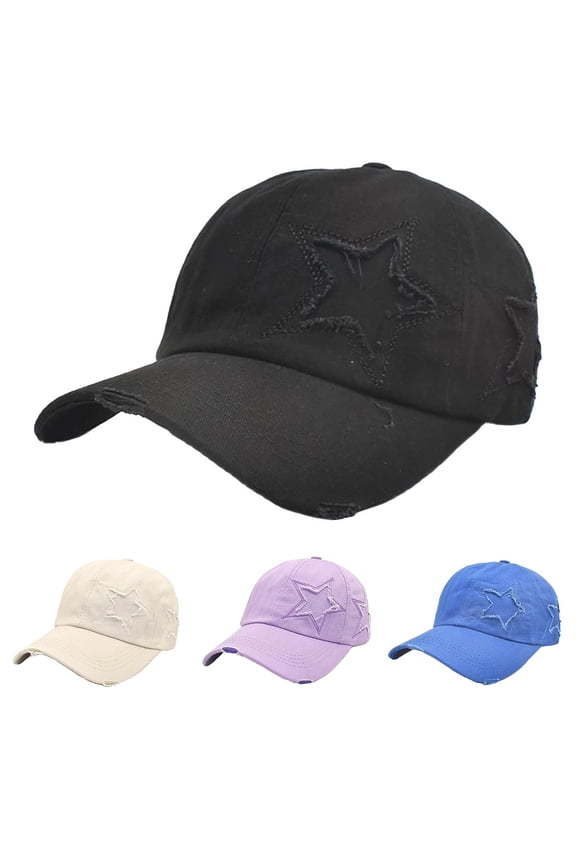 Summer Hot Sales Under $5 Blue Classics Retro Trucker Cap GIJNRIUIUA Ripped Baseball Cap Washed To Make Old Baseball Cap Sun Cap Cap Soft Top Retro Cap Women's Hats & Caps