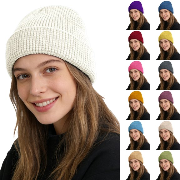 Summer Hot Sales Under $5 Coffee Beanie Hats GIJNRIUIUA Fish Scale Knitted Cap Glossy Single Color Autumn and Winter Knit Cap Thickened Warm Ear Protecting Cold Cap Cap Hijab Cap
