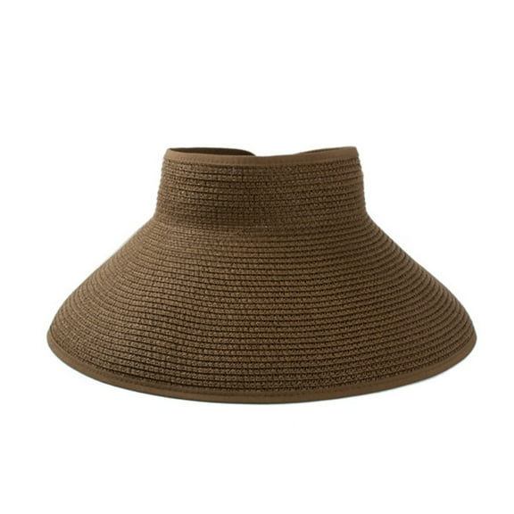 Summer Hot Sales Under $5 Coffee Sun Hats for Women GIJNRIUIUA Hat Fashion Hat Wide Sun Drafting Conciseness Rollable Women's Hat Baseball Caps Baseball Caps
