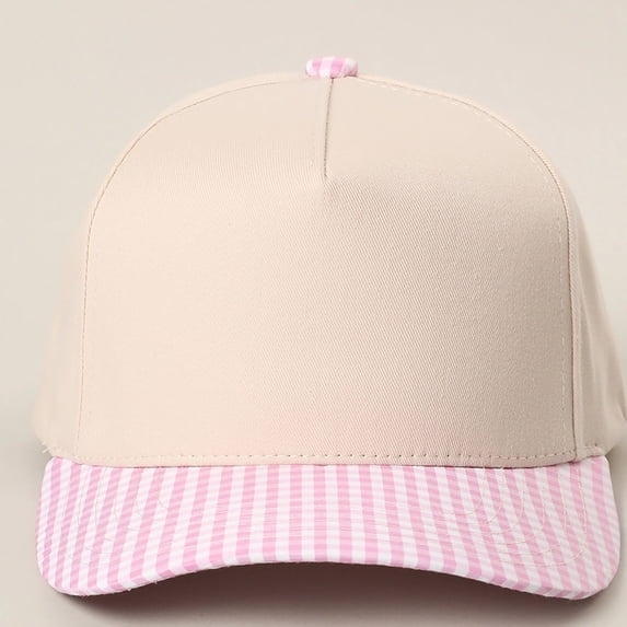 Summer Hot Sales Under $5 Headwear Snapback Trucker GIJNRIUIUA Two Tone Plaid Brim Baseball Cap Adjustable Curved Bill Trucker Hat Lightweight Front Check Visor Dad Hat for Outdoor Daily Wear