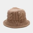 thumbnail image 1 of Summer Hot Sales Under $5 Khaki Fishing Hat GIJNRIUIUA Women's Knitted Bucket Hat Windproof Handwoven Fisherman's Hat Winter Coarse Yarn Basin Hat Baseball Hats, 1 of 3