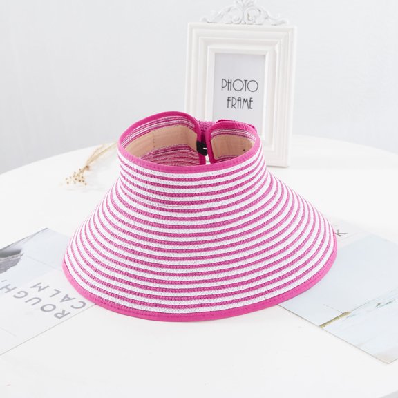 Summer Hot Sales Under $5 Multicolor Summer Beach Hats GIJNRIUIUA Conciseness Women's Sun Hat Rollable Wide Drafting Hat Fashion Hat Baseball Caps Bucket Hats