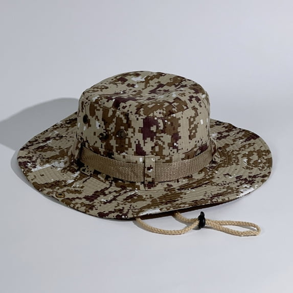 Summer Hot Sales Under $5 Multicolor Unisex Bucket Hat GIJNRIUIUA Mens and Womens Summer Leisure Outdoor Mountaineering Jungle Sun Big Brim Fishermans Hat Sun Hat Hat Summer Hats