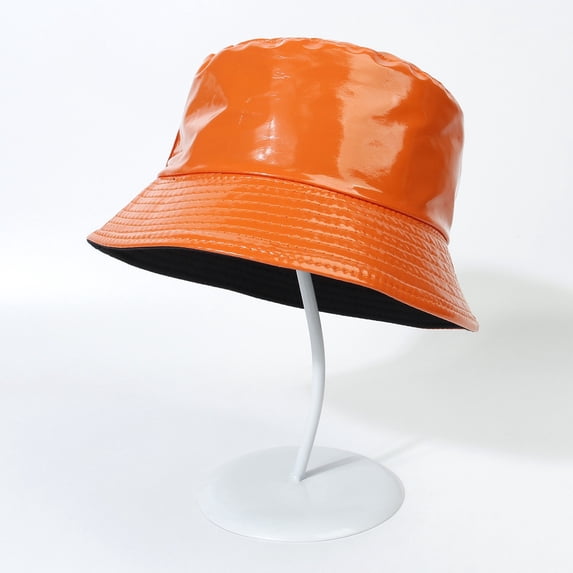 Summer Hot Sales Under $5 Orange Cooling Bucket Hat GIJNRIUIUA Leather Color Double Fisherman's Hat Women's Outdoor Sun Basin Hat Foldable Travel Hat Men Multicolor Optional Trucker Hats