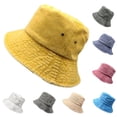 thumbnail image 1 of Summer Hot Sales Under $5 Blue Unisex Bucket Hat GIJNRIUIUA Unisex Washed Old Solid Color Breathable Hole Hollow Denim Fisherman Hat Trucker Hats, 1 of 3