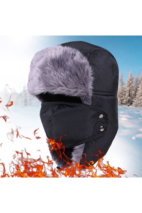 Summer Hot Sales Under $5 Red Winter Skull Cap GIJNRIUIUA Adult Winter Outdoor Solid Thicken Neck And Windproof Warm Riding Hat Hijab Underscarf