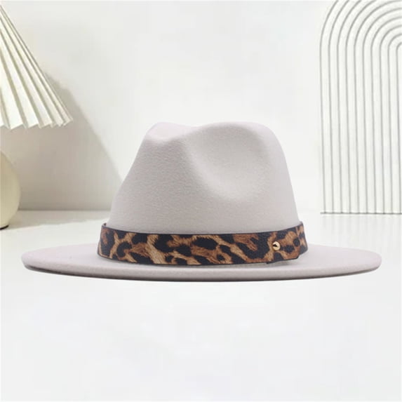 Summer Hot Sales Under $5 White Cowboy Hat GIJNRIUIUA Women Men Bucket Hat Cap Leopard Western Wide Brim Solid Hats Summer Hats