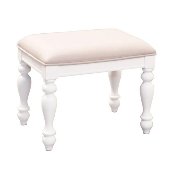 Summer House I White Vanity Stool
