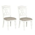 thumbnail image 1 of Summer House White Slat Back Side Chair (RTA)-Set of 2, 1 of 6