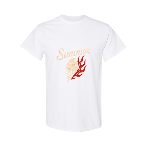 Summer Ice Cream Cone Sweet Treat Frozen Dessert Graphic T-Shirt, for men & women, up to size 5XL