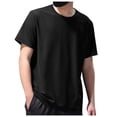 thumbnail image 1 of Summer Ice Mesh Men's T Shirt Breathable Casual Tee Comfortable Lightweight Athletic Large Size Top Men's Tops T-Shirt Casual Crew Neck Loose, 1 of 6