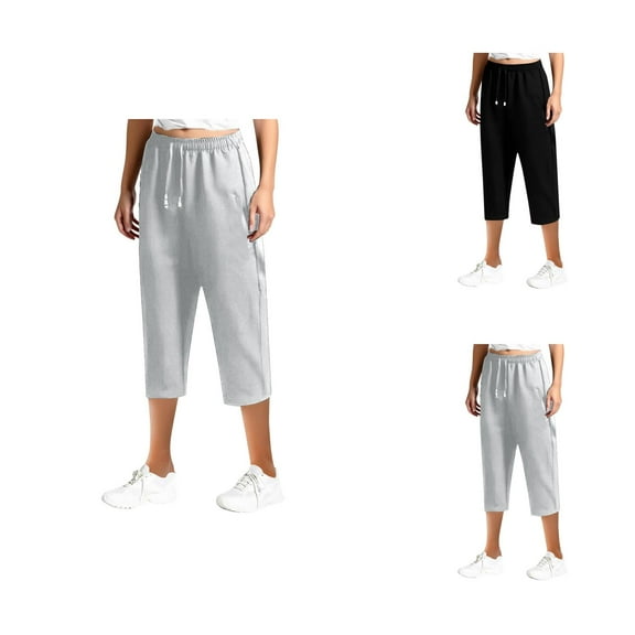 Summer Ice Sensation Quick Drying Light And Thin Casual And Cool Straight Leg 7 Inch Pants Womans Capris