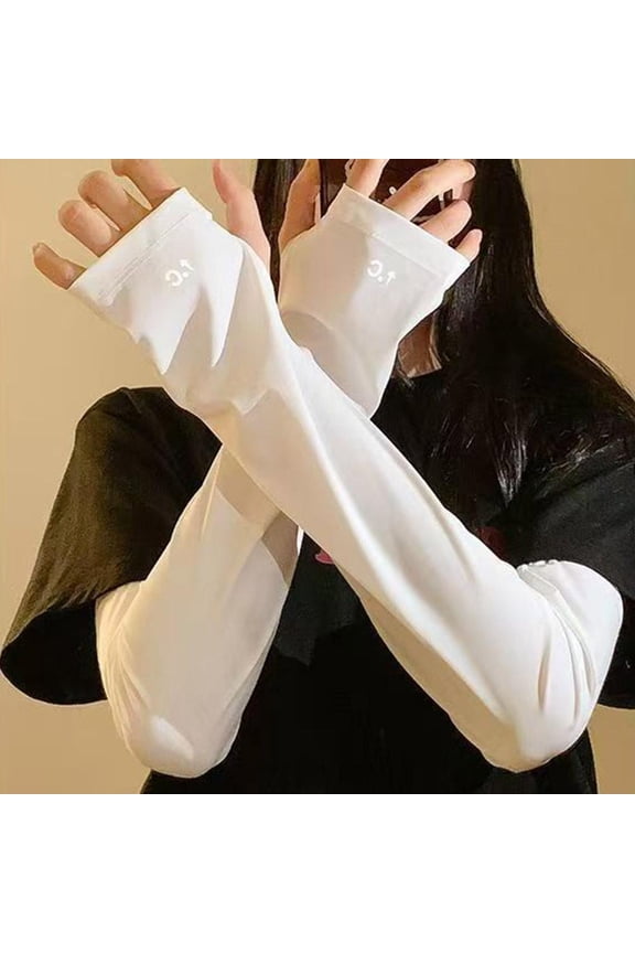 Summer Ice Silk Arm Sleeves Riding Sports Sunscreen Arm Cuff Sleeve Fishnet L5