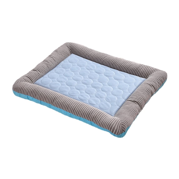 Summer Ice Silk Cool Pet House for Dogs Cats, Portable Washable Cooling Blanket Bed, Non Slip Wear Resistant for Kennel Sofa Floor, Blue