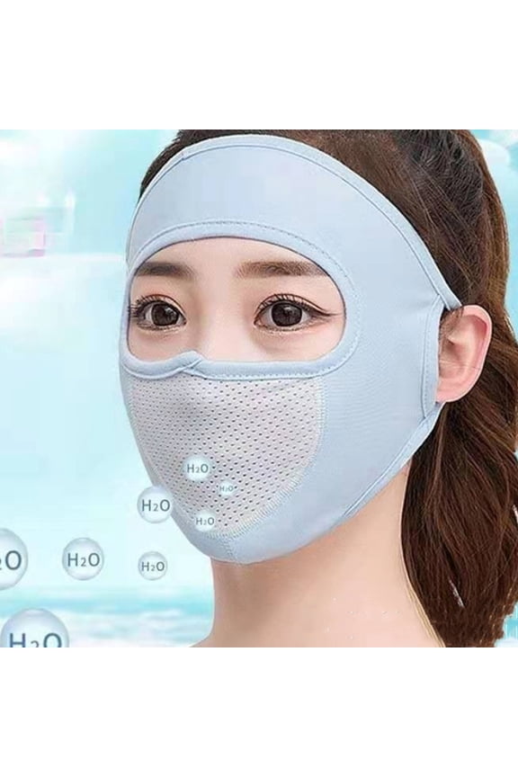 Summer Ice Silk Face Balaclava Full Cover Summer Sun Ultra UV Protection Thin