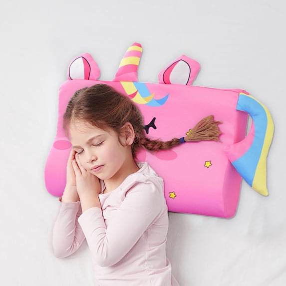 Under 10 Price Drop Alert Summer Ice Silk Kids Pillow - Breathable Cool Memory Foam Neck Support for Kindergarten Naps, Ergonomic Design for Improved Sleep Quality And Comfort