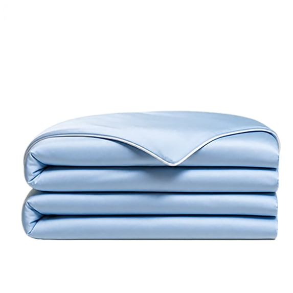 Summer Ice Silk Quilt Class A - Breathable Cool Fabric Bedding for Ultimate Comfort, Temperature Regulation, and Portable Travel Use - Elegant Design for Enhanced Bedroom Decor,Sky Blue