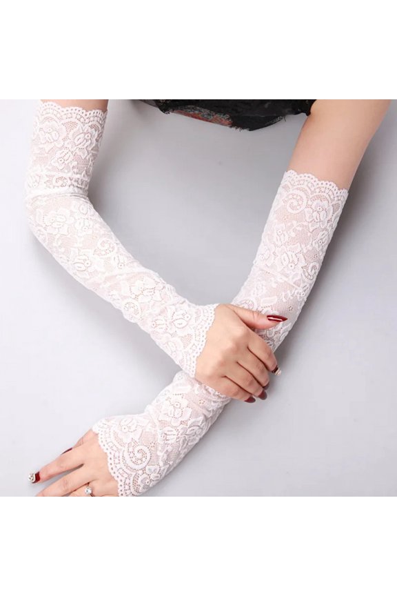 Summer Ice Silk Sleeves, Sunscreen Women's Gloves, UV Protection, Driving Dance, Long Arm Protection Sleeves