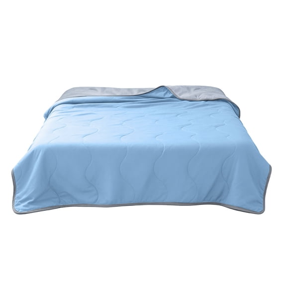 Summer Ice Silk Thin Blanket, Lightweight Breathable Cooling Throw, Machine Washable Soft Bedspread for Hot Sleepers