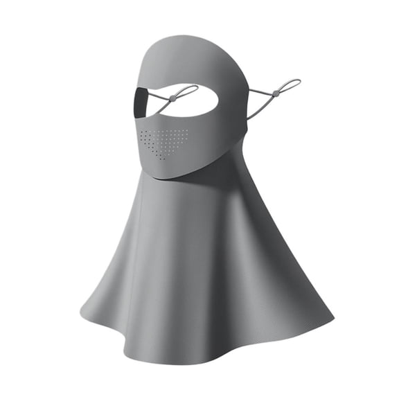 Summer Ice Silk UV Blocking Face Mask, Breathable Cooling Full Coverage Balaclava for Running Cycling Hiking, Adjustable Sun Protection Neck Shield