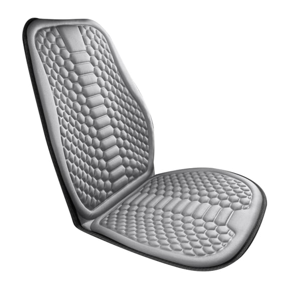 Summer Ice Silk Universal Car Seat Cushion, 18.89×17.71×43.31 Inch Pressure Relief Breathable Heat Dissipation Non-Sweat Slow Rebound Cooling Pad for Long-Distance Driving,Gray
