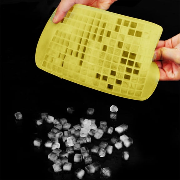 Summer Ice Tray 160 Grid Flexible Easy Release Small Crushed Ice Mold Stackable Freezer Ice Cube Maker for Drinks Chocolate Candy Homemade Dessert