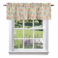 thumbnail image 1 of Summer Ice Valance Curtain Cream Lemon Colorful Stripe Window Valances Rod Pocket Short Curtains Window Treatments for Kitchen Bedroom Bathroom Laundry 60" x 18", 1 of 9