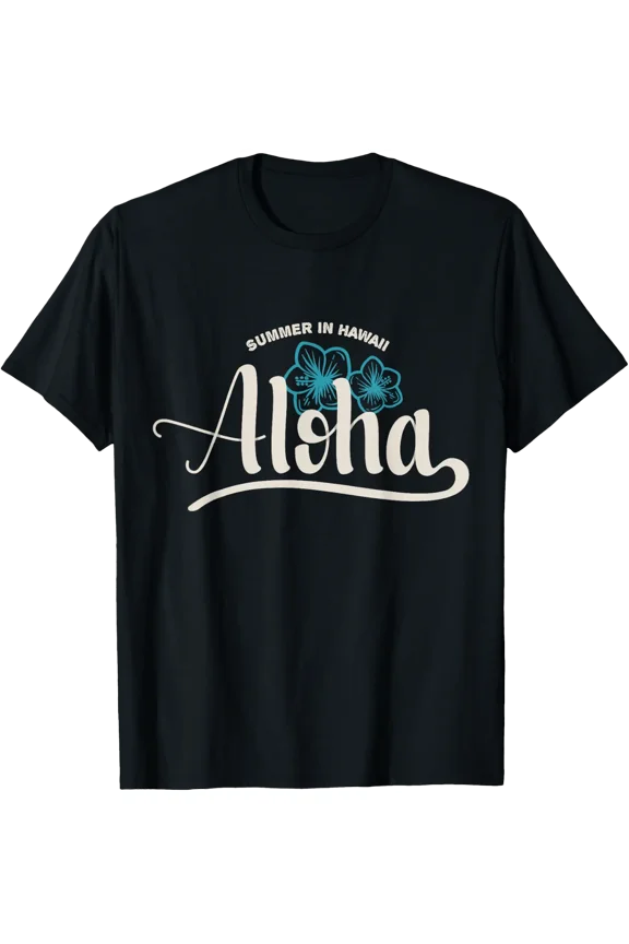 Summer In Hawaii Aloha Beach Design T-Shirt