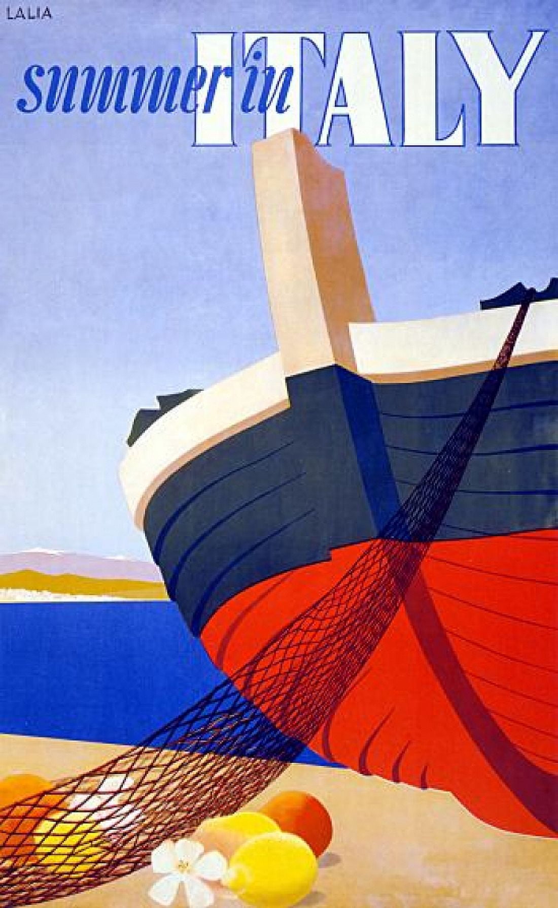 Summer In Italy Vintage Italian Travel Canvas Art - (24 x 36)