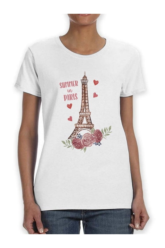 Summer In Paris T-Shirt Women -SPIdeals Designs, Female Medium