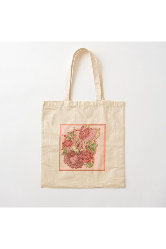 Summer In Pink Canvas Tote Bags, Reusable Shopping Bag