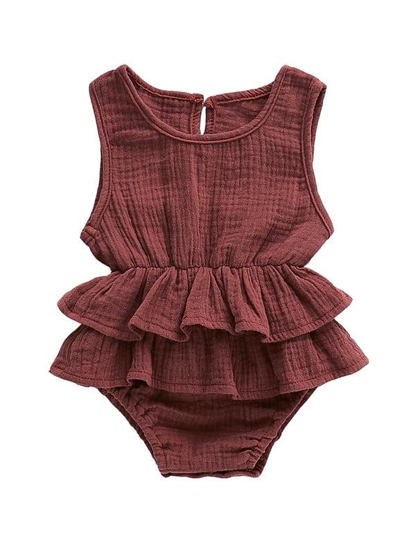 Summer Infant Baby Girls Tutu Skirt Romper Bodysuits Flutter Sleeve One-Piece Romper Jumpsuit Outfits