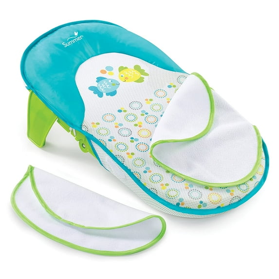 Summer Infant Bath Sling with Warming Wings (Teal) - Bath Support for Use in The Sink or Adult Tub