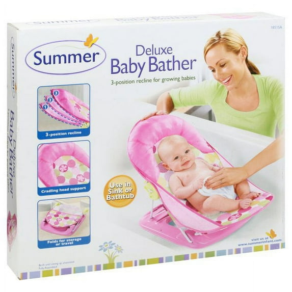 Summer Infant Deluxe Baby Bather, Circle Daisy