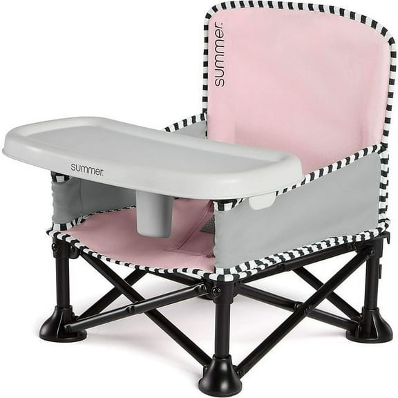 Summer Pop 'N Sit Portable Booster (Pink & Grey)