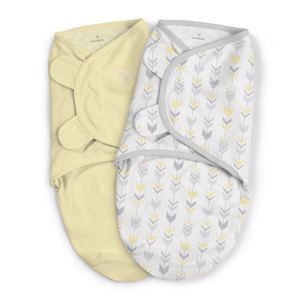 Summer Infant SwaddleMe 2 pk Cotton SM Yellow Arrows