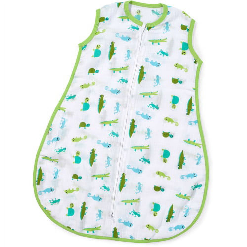 Summer Infant SwaddleMe Muslin Blanket Sack, Reptiles, Small