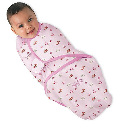 Summer Infant SwaddleMe Swaddling Blanket, Pink Lady Bug, Small