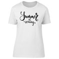 thumbnail image 1 of Summer Is Coming. Modern Text T-Shirt Women -Image by Shutterstock, Female x-Large, 1 of 2