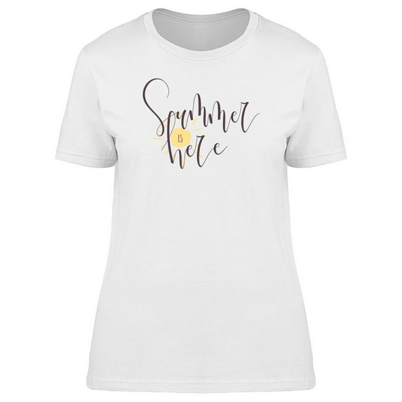 Summer Is Here Swirl Doodle T-Shirt Women -Image by Shutterstock, Female Large