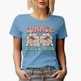 thumbnail image 1 of Summer Is a State of Mind with Sunglasses, Palm Trees & 90s Retro Flower Art Merch Gift, Baby Blue T-Shirt, Large, 1 of 5