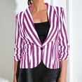 thumbnail image 1 of Summer Jackets For Women Striped Three Quarter Sleeve Lightweight Casual Fashion Jacket For Airy Warm Weather Layering Spring Jackets For Women, 1 of 5