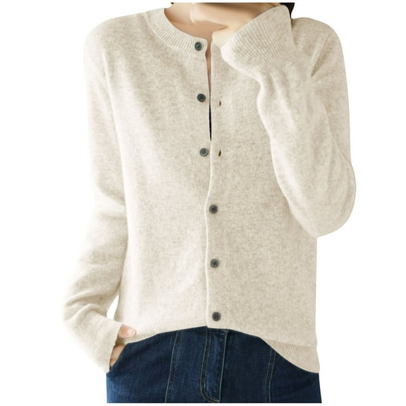 Summer Jackets for Women Dressy New Fall Outfits for Women Lightweight Long Sleeve Open Front Sweater Button down Loose Fitted Casual Cardigans Beige XXL