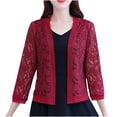 thumbnail image 1 of Summer Jackets for Women Lightweight Dressy open front cardigan for women cropped Lace Hollowed-out Long Sleeve Jacket Cardigan, 1 of 2