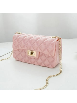 Re Purposed LV Neon Pink Jelly Purse Quilted