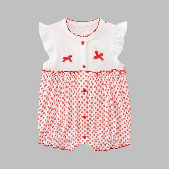 Summer Jumpsuits for Toddler Girls Toddler Baby Girls Short Sleeve Printed Color T-Shirt Round Neck Jumpsuit Romper Girls 3-6 Months Outfits