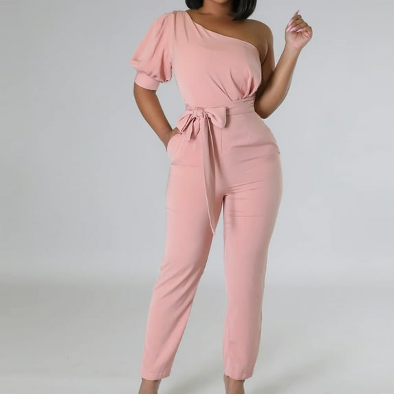 Summer Jumpsuits for Women Casual Plus Size Rompers Strap Off Shoulder Sexy Bodysuit Lady's Jumpsuits 50% off Clearance!