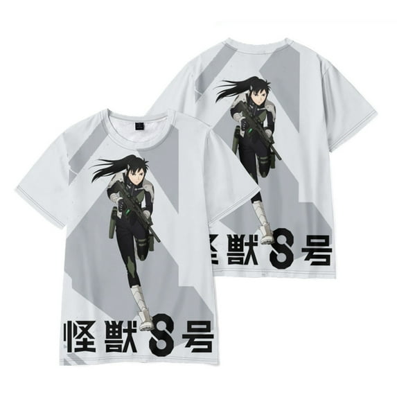 Summer Kaiju No. 8 Anime T-Shirt Casual Color Printed Round Neck Short Sleeve Top